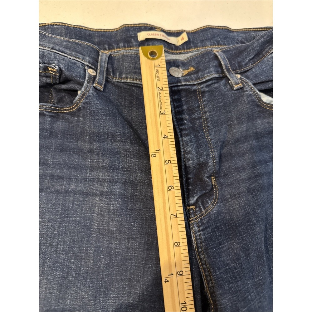 Levis 33X30 Size 16M Womens Classic Straight 5 Pocket Logo Tag Jeans - Picture 7 of 12